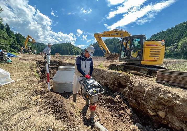 圃場整備の現場
